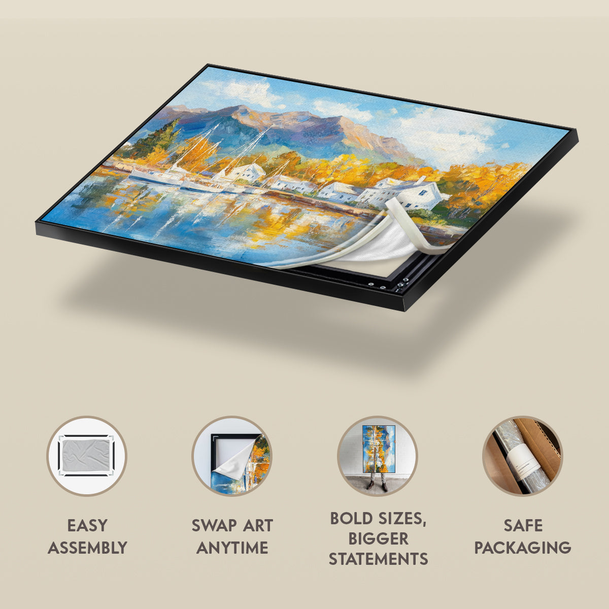 Gilded Elegant Golden Tree Artwork Canvas Print