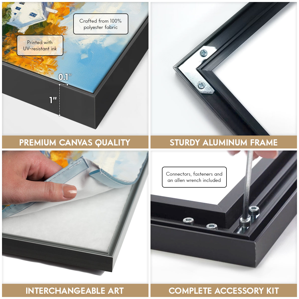 Gilded Elegant Golden Tree Artwork Canvas Print