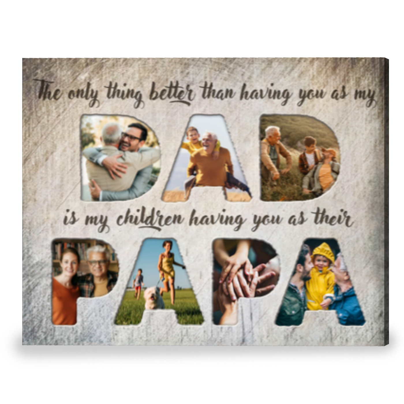 Best Custom Gift For Dad Birthday Photo Gift For Dad Canvas Print