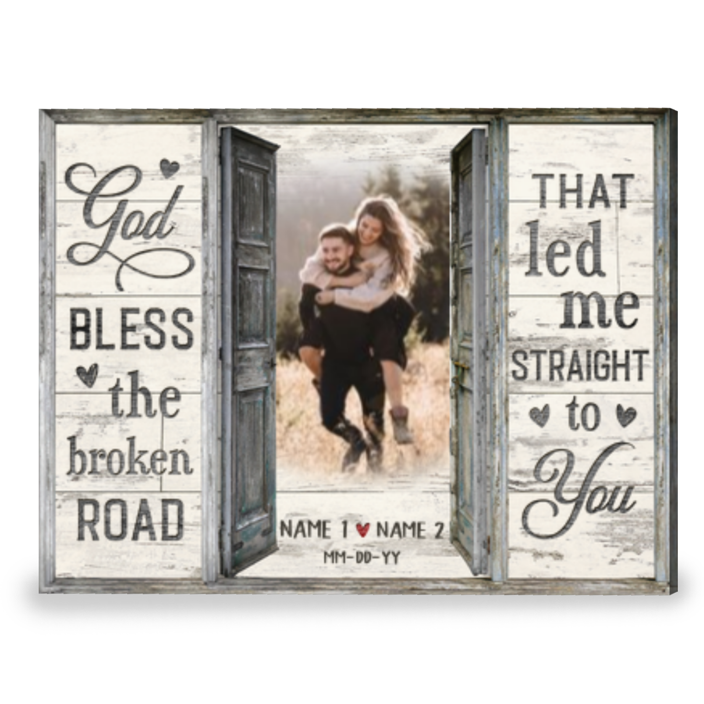 Gift For Couple Marriage Anniversary Personalized Gift Photo Canvas Print