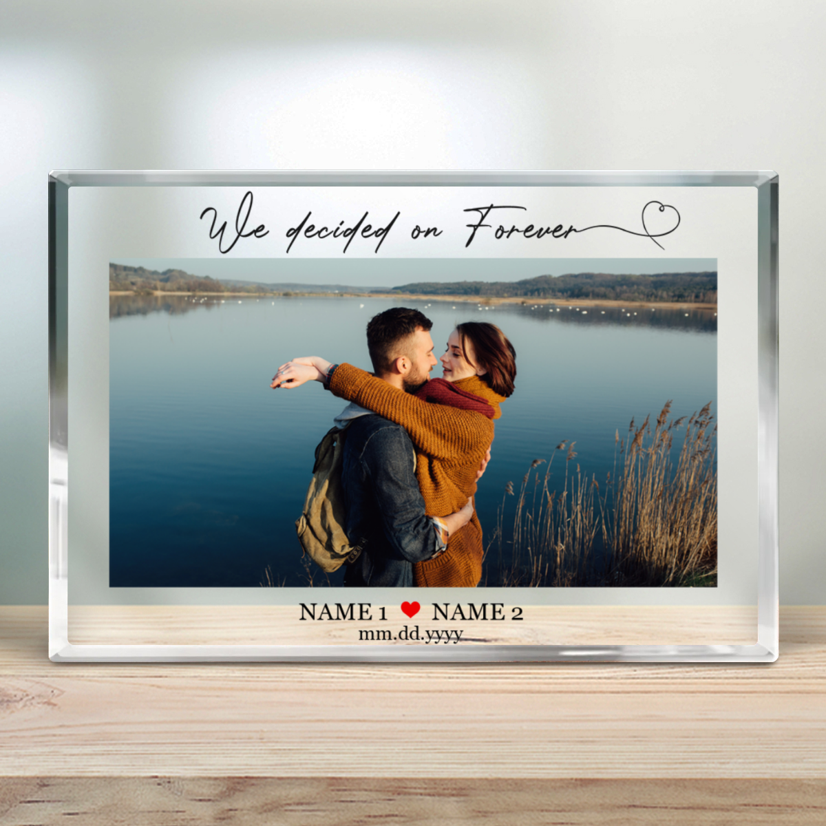 Newlywed Couple Gift Idea Personalized Wedding Acrylic Plaque