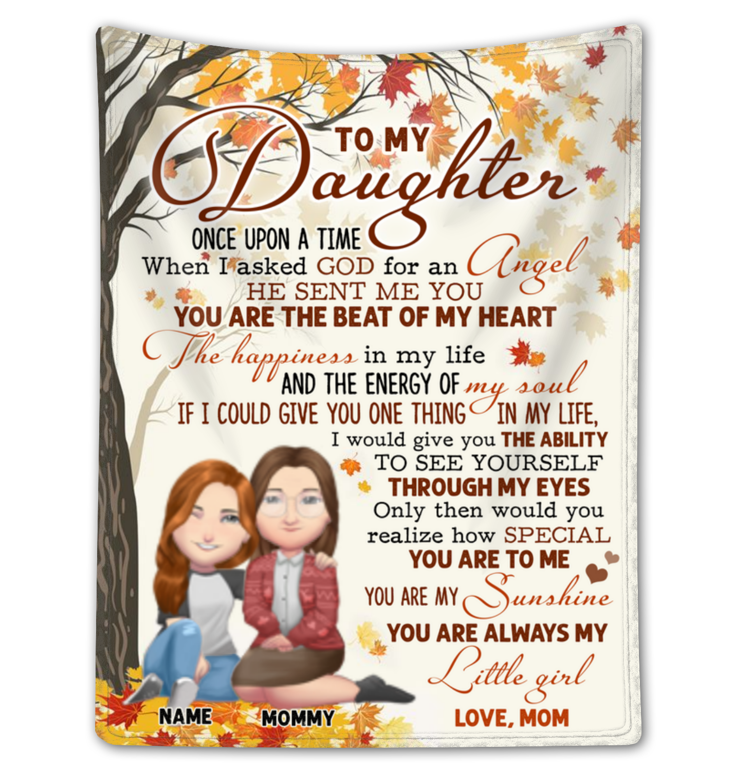Custom To My Daughter Blanket Meaningful Gift For Daughter From Mom