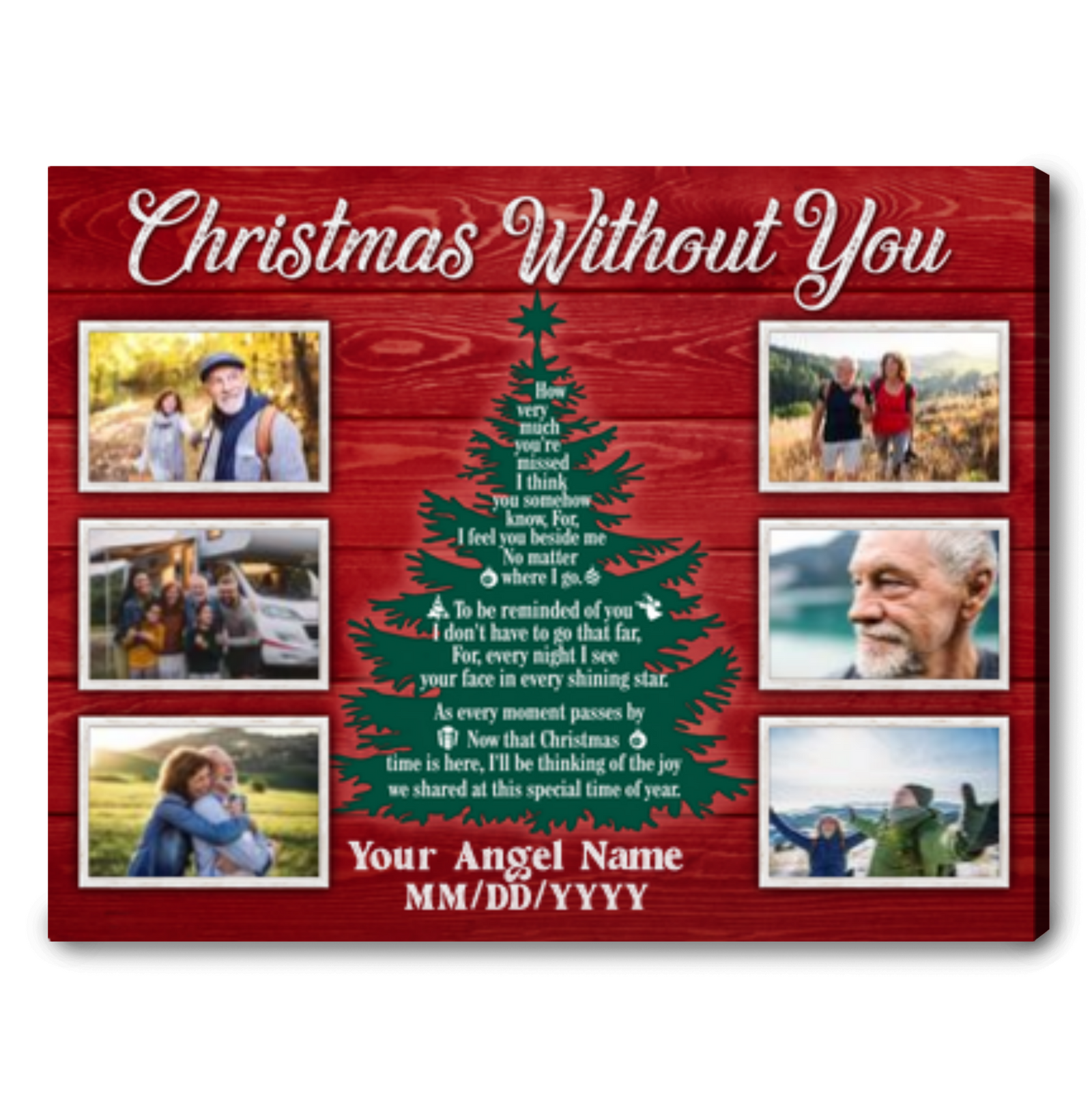 Christmas Memorial Gift Personalized Gifts For Him Christmas Christmas Without You