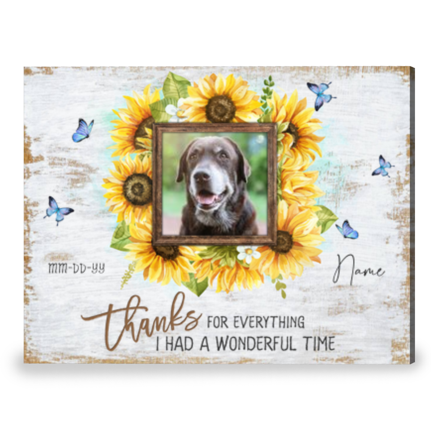 Custom Gift For Someone Who Lost A Pet Dog Memorial Gift Canvas Print