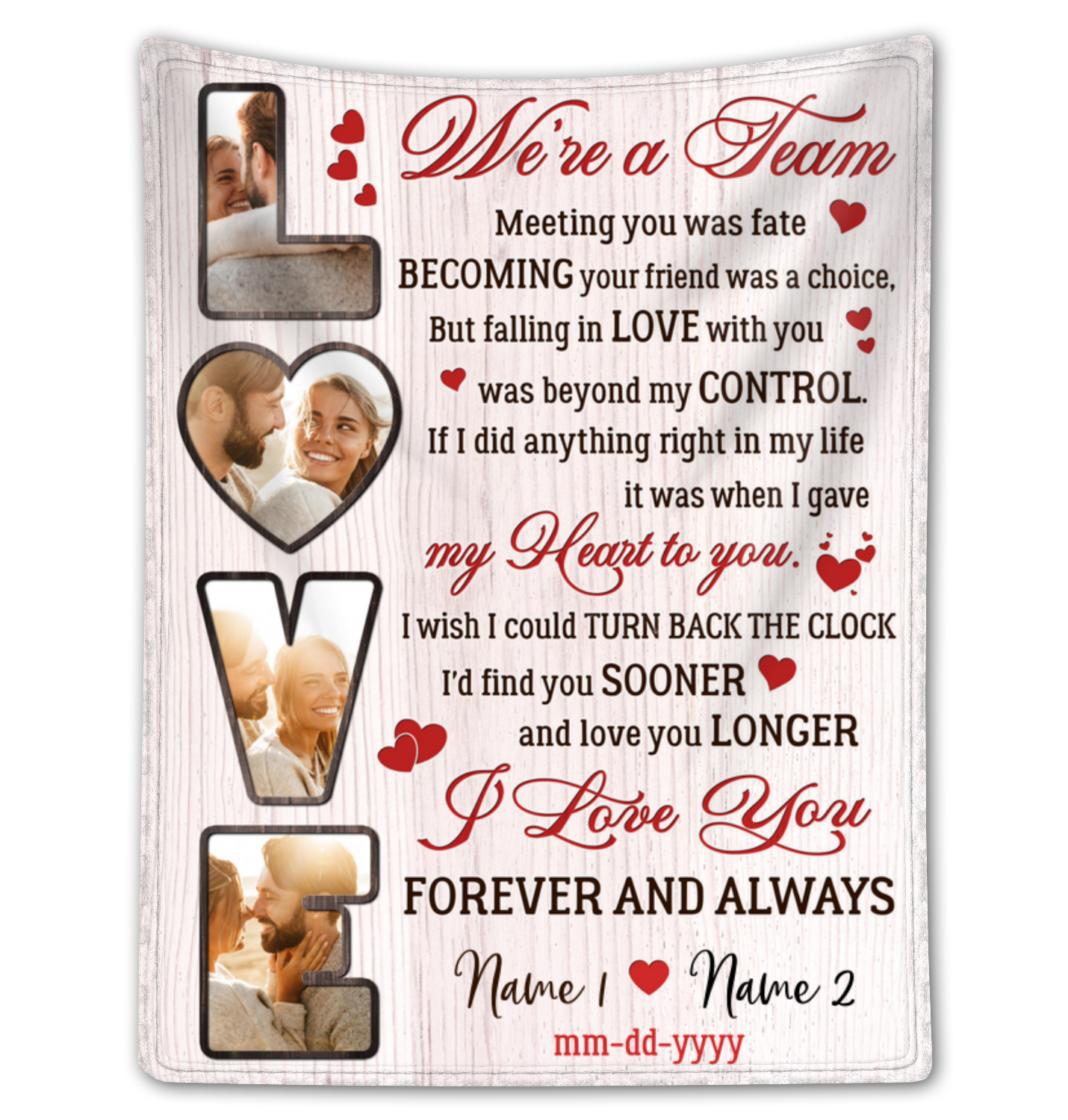 Custom Anniversary Blanket With Pictures Birthday Gift For Wife Husband