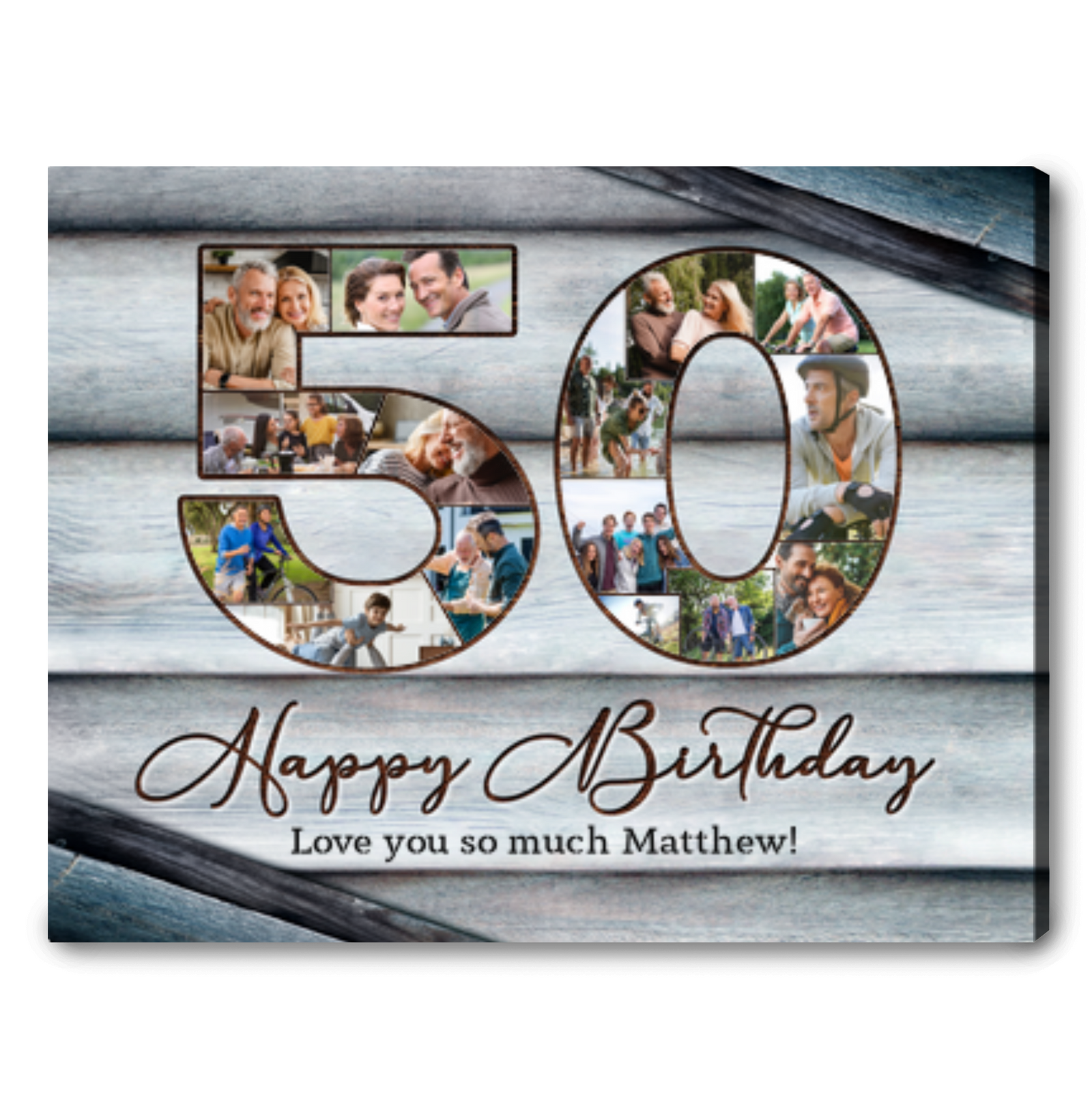 Personalized 50th Birthday Gifts For Him 50th Birthday Photo Collage Ideas