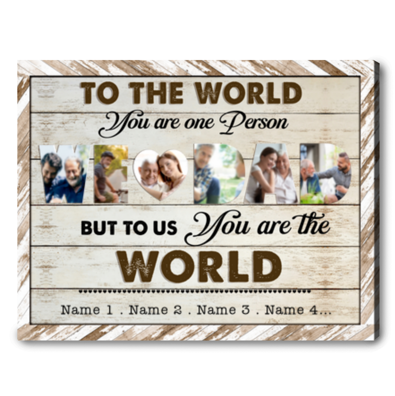 Personalized Gift Dad Photo Canvas Wall Art Best Gifts For Dad On Birthday Father's Day Christmas