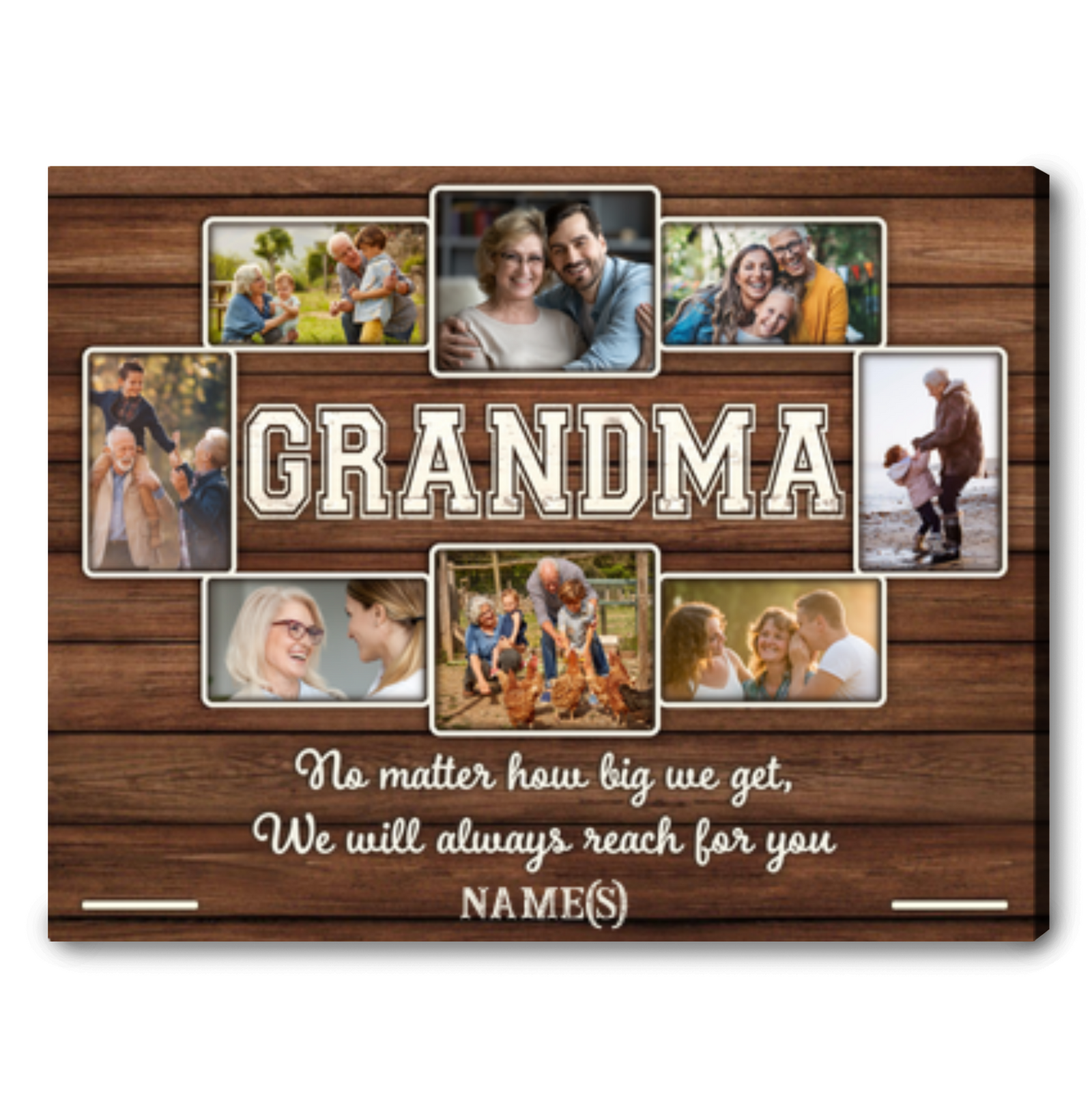 Customized Photos Grandma Canvas Gift For Grandma On Mother's Day