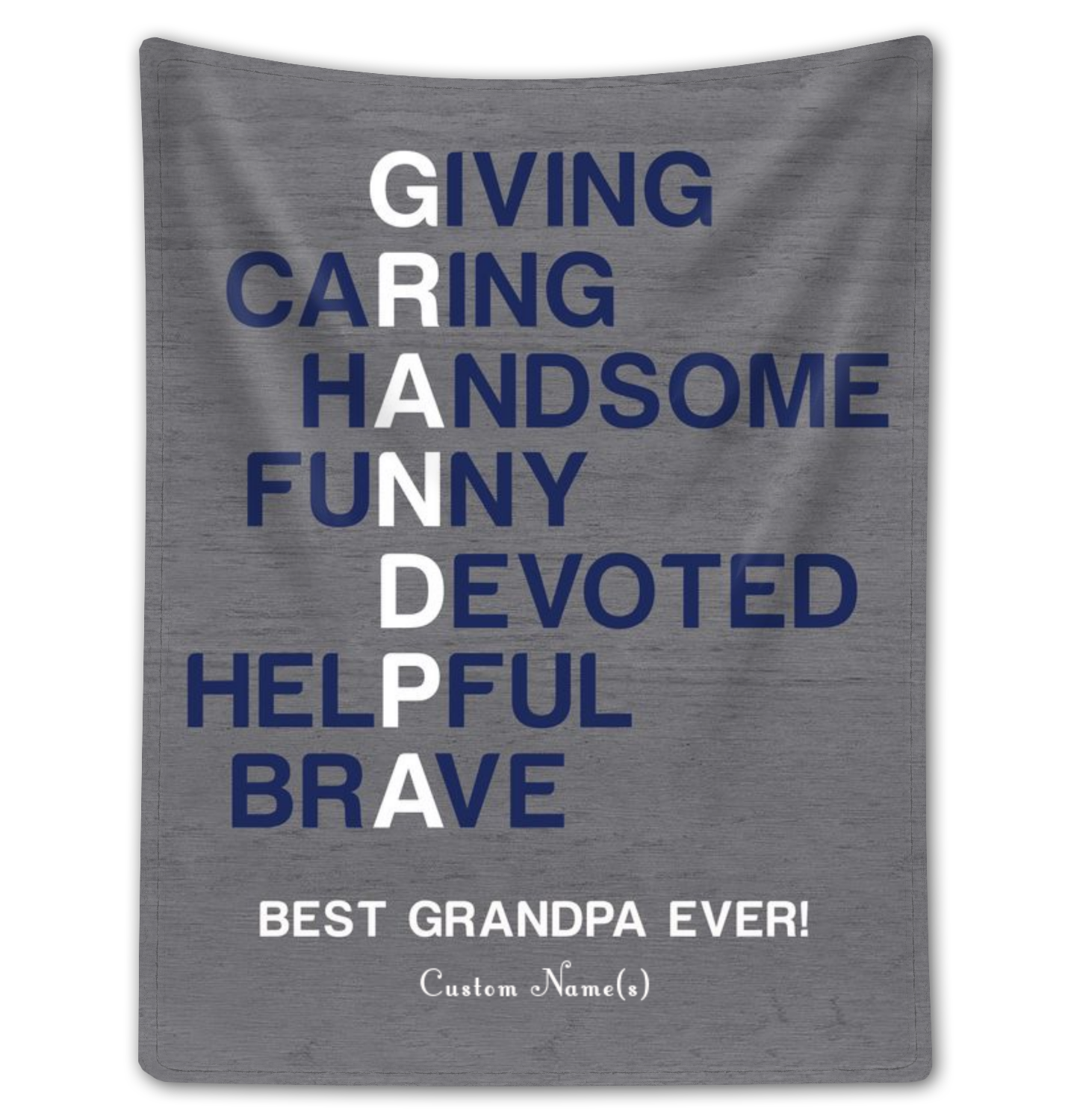Personalized Grandpa Fleece Blanket Gift For Papa Grandpa From Grandkids