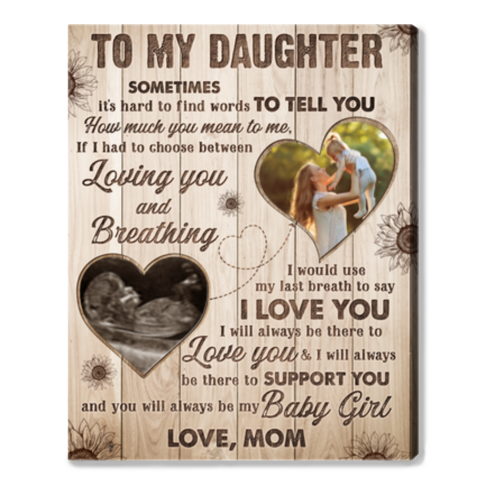 Personalized Wall Art For Daughter Best Daughter Gift From Mom
