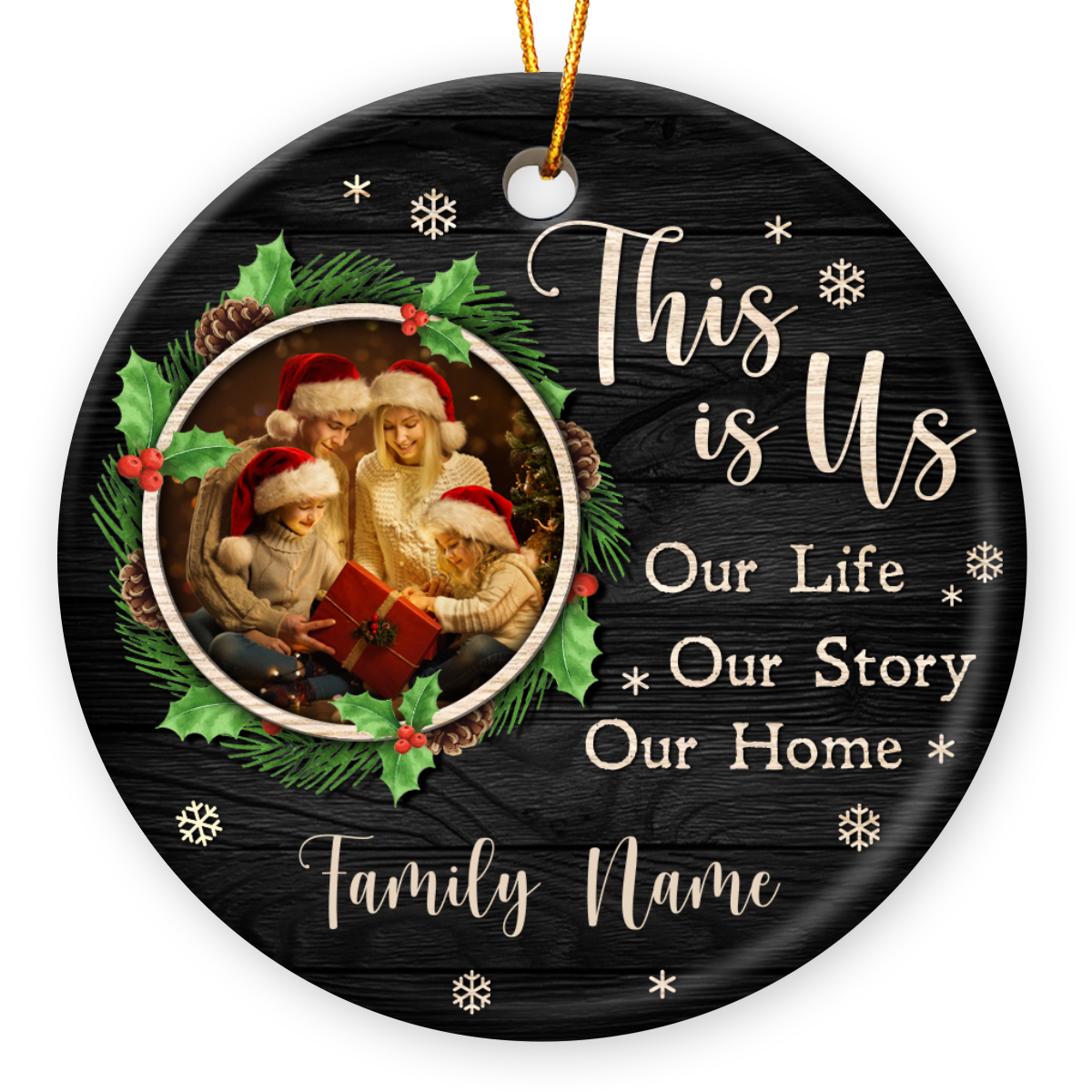 Personalized Family Christmas Ornament Unique Family Gift Decor