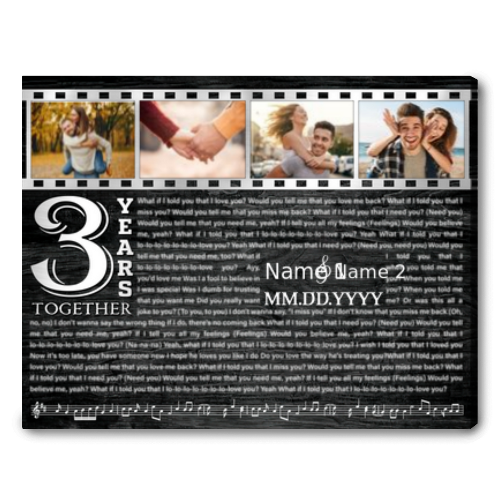 Personalized 3rd Anniversary Gift For Him Wedding Anniversary Gift For Her Ideas