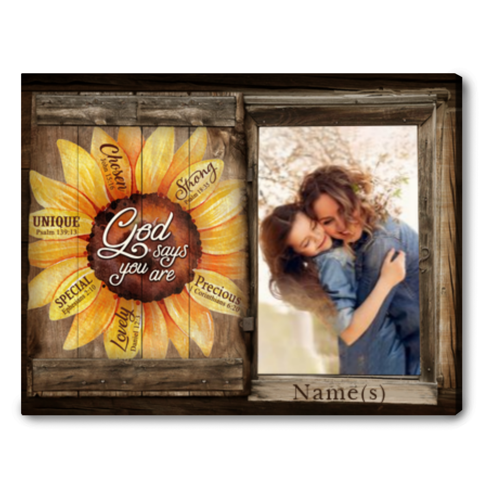Custom Christian Gift Wall Art Photo Gift God Say You Are Canvas