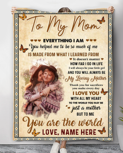 Personalized Sentimental Christmas Gift For Mom Blanket Gift For Mother