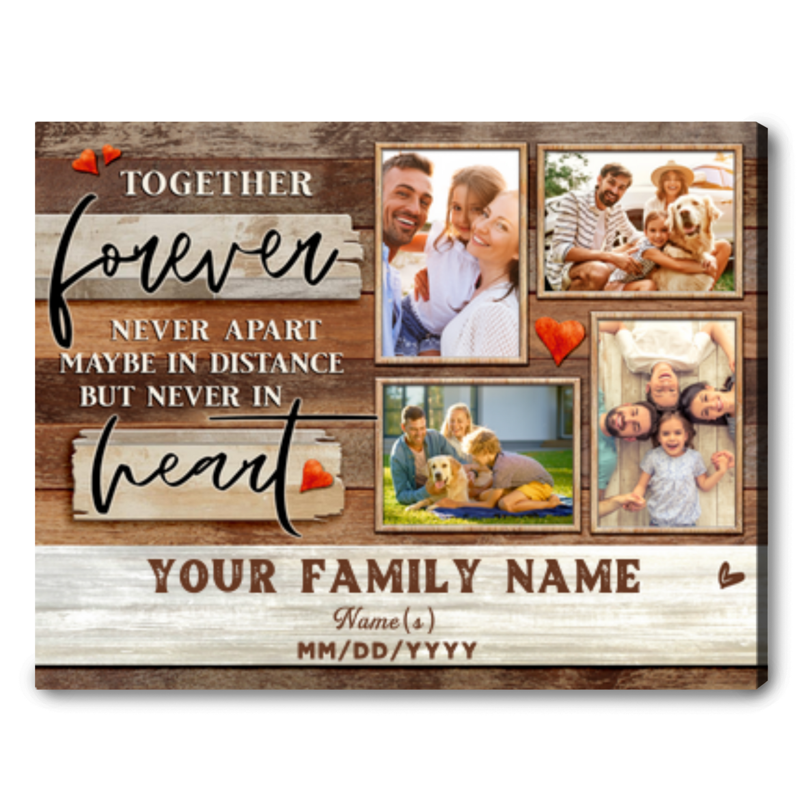 Personalized Picture Canvas Print Custom Collage Wall Art With Your Photos