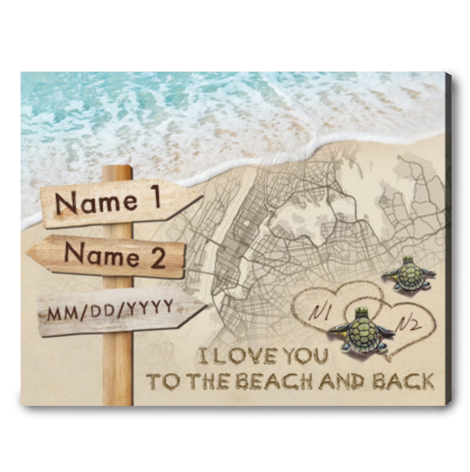 Custom City Map Print First Date Map On Canvas Anniversary Gift For Her For Him
