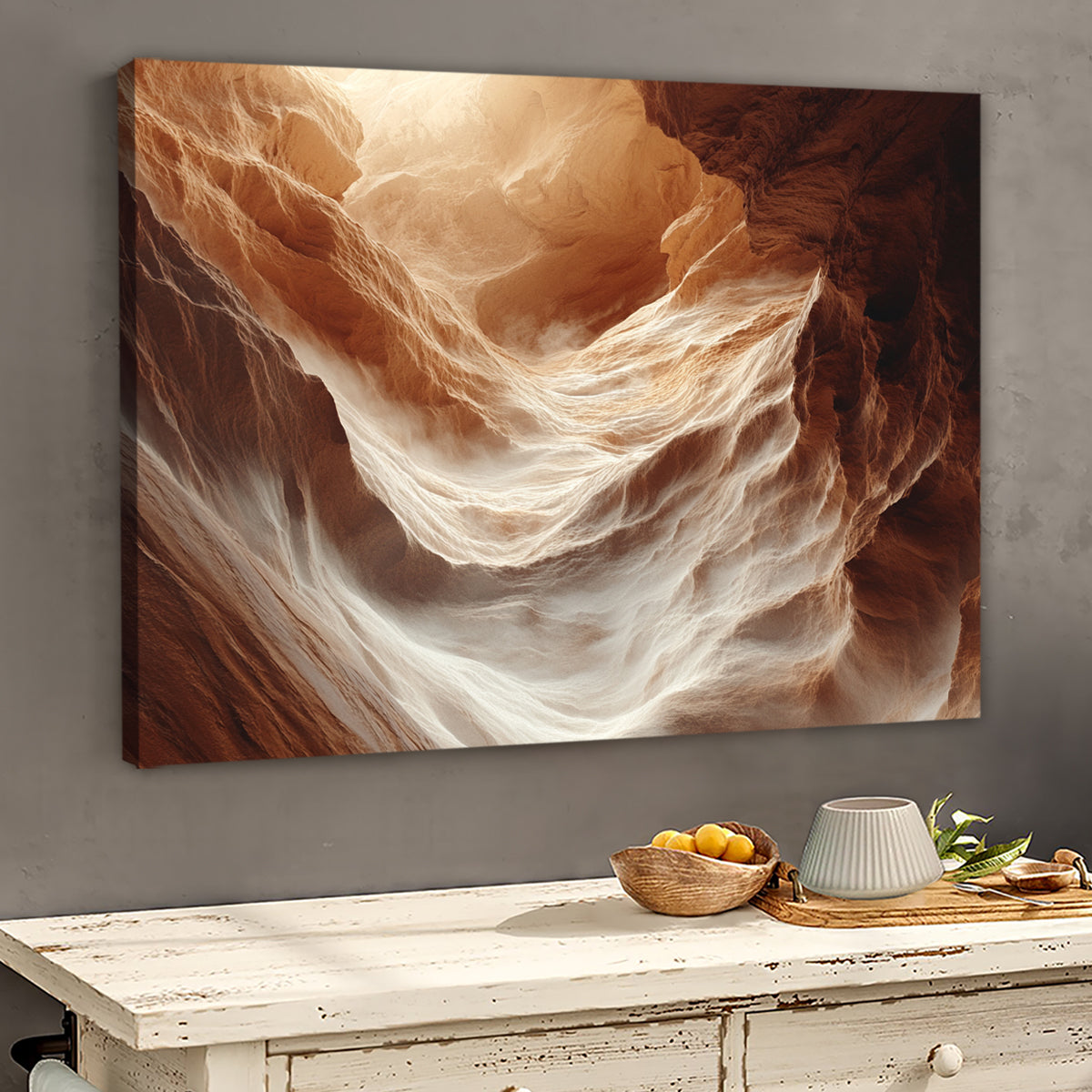 Whispers of the Canyon Geological Abstract Canvas Wall Art