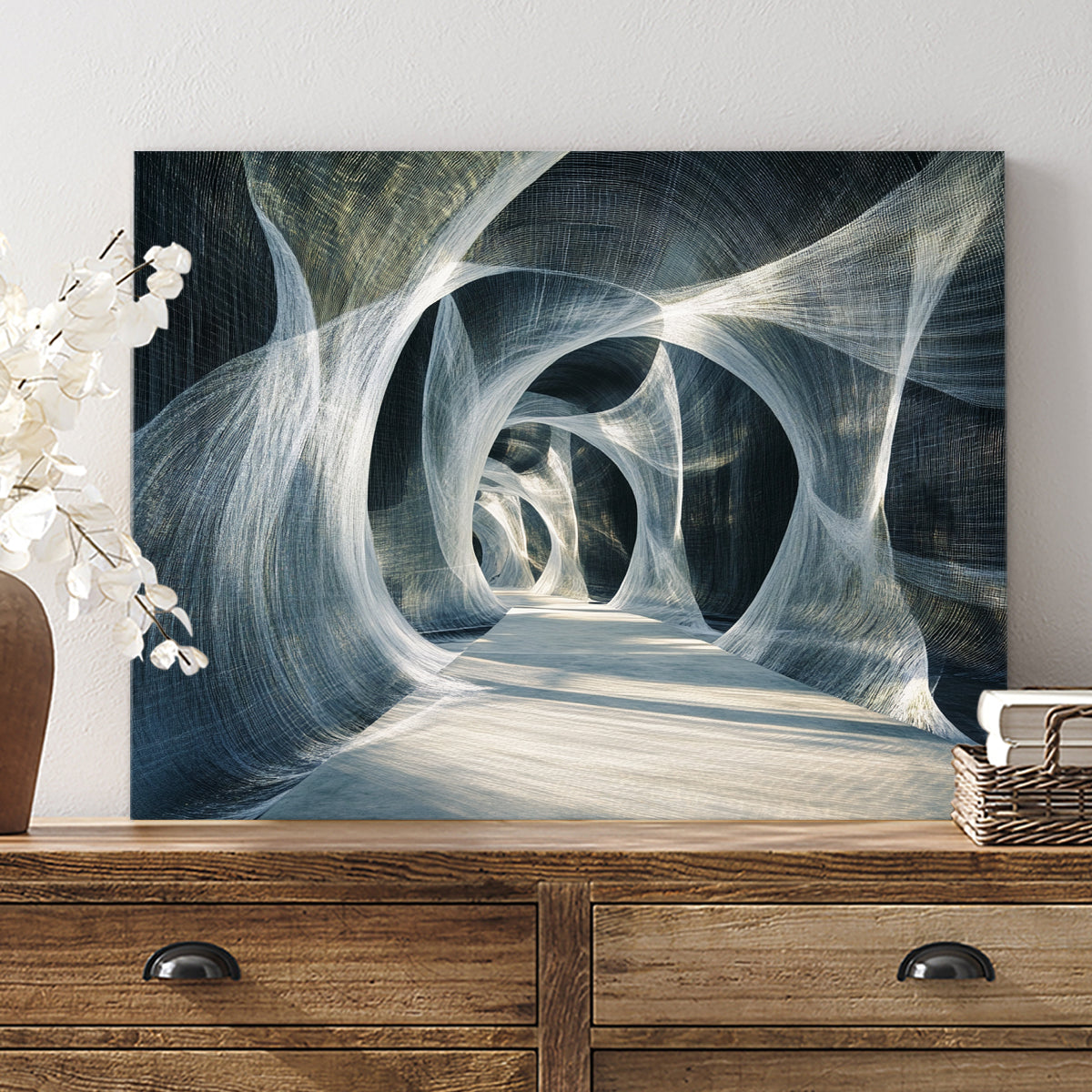 Ethereal Pathways Architecture Abstract Canvas Wall Art