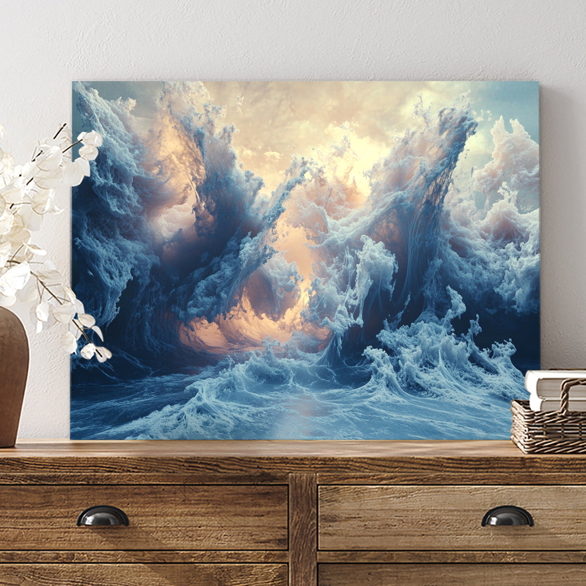 Tidal Majesty Seascape Abstract Canvas Wall Art