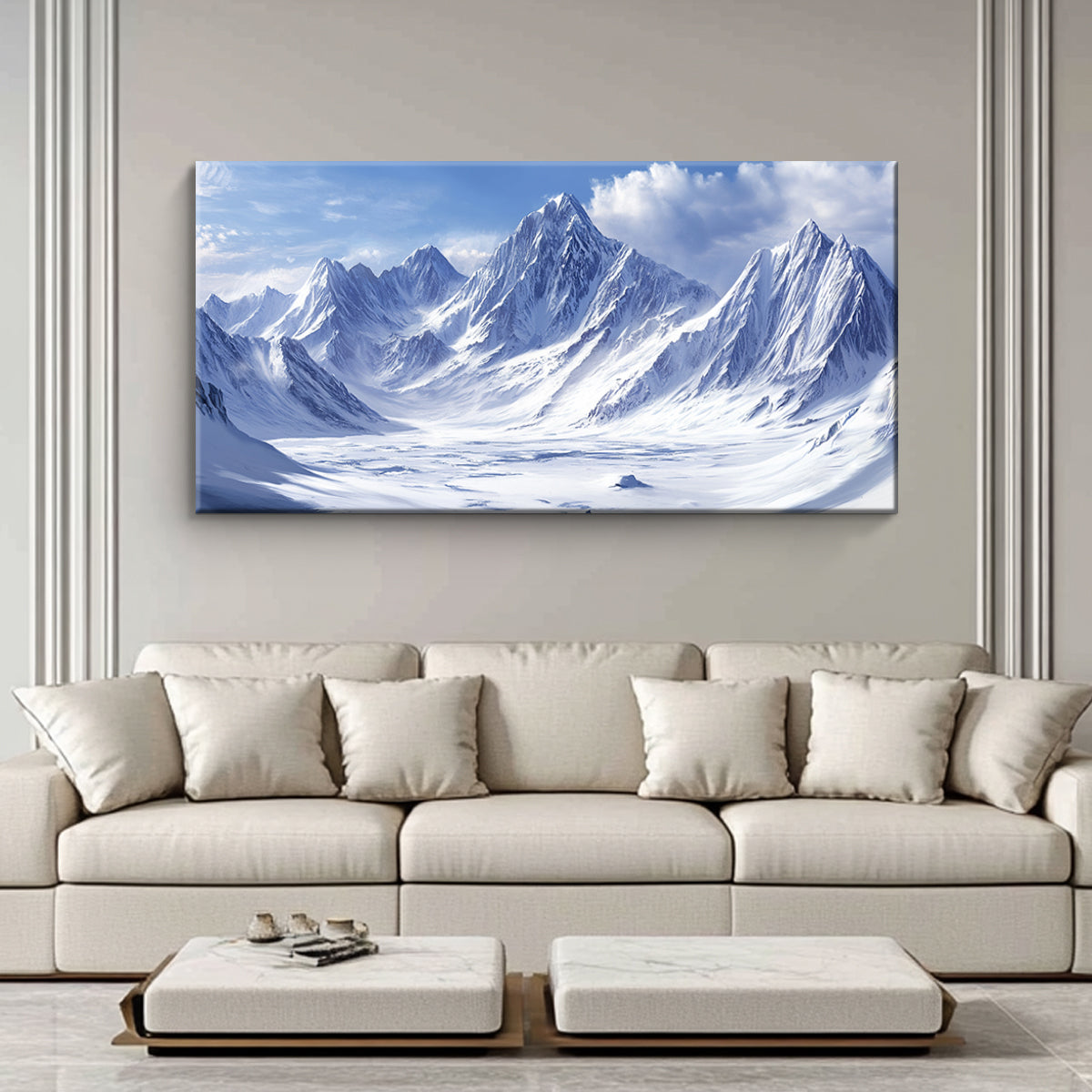 Majestic Peaks Landscape Abstract Canvas Wall Art