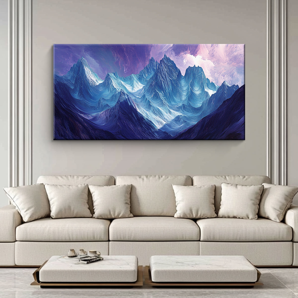 Mystic Mountains Landscape Abstract Canvas Wall Art