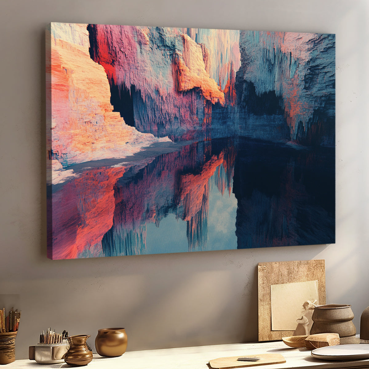 Echoing Canyons Landscape Abstract Canvas Wall Art
