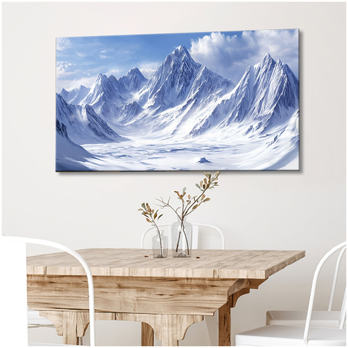 Majestic Peaks Landscape Abstract Canvas Wall Art