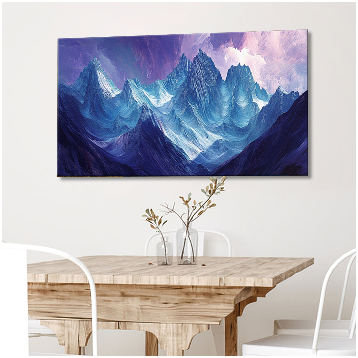 Mystic Mountains Landscape Abstract Canvas Wall Art