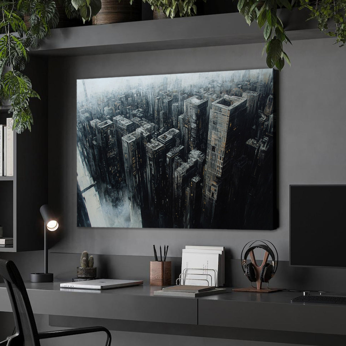 Urban Abyss Urbanism Abstract Canvas Wall Art