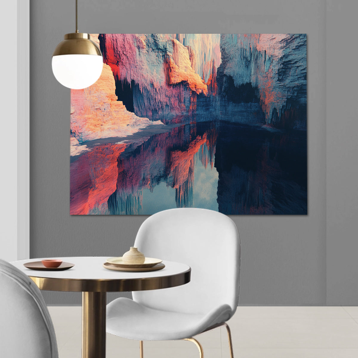 Echoing Canyons Landscape Abstract Canvas Wall Art