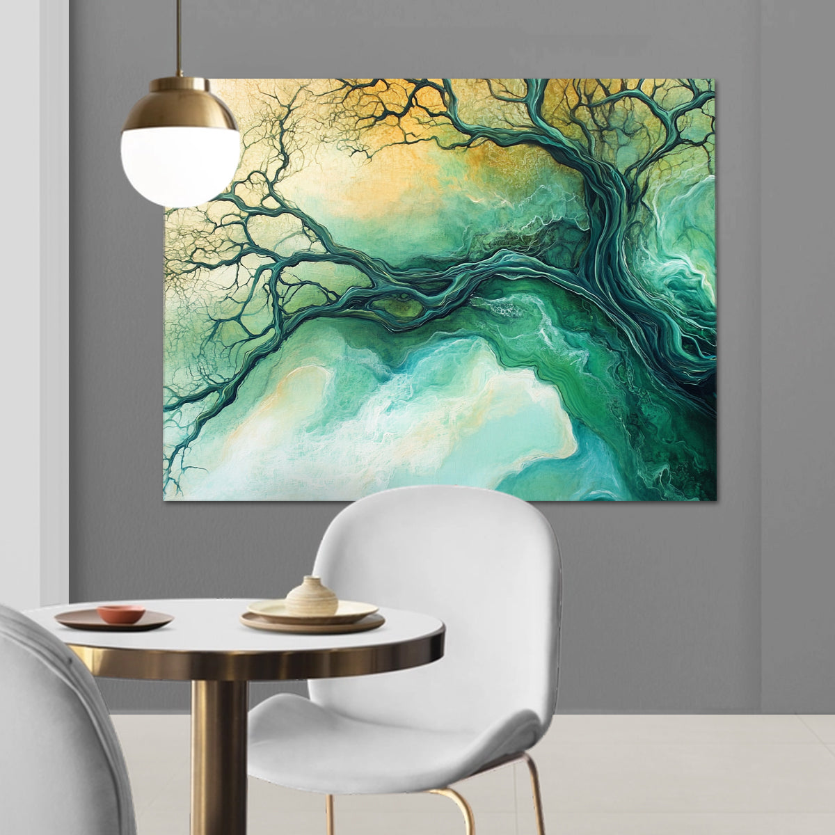 Serene Tree Nature Abstract Canvas Wall Art