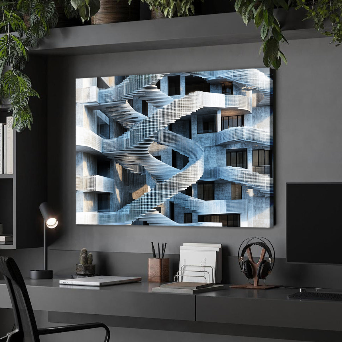 Spiral Dynamics Contemporary Abstract Canvas Wall Art