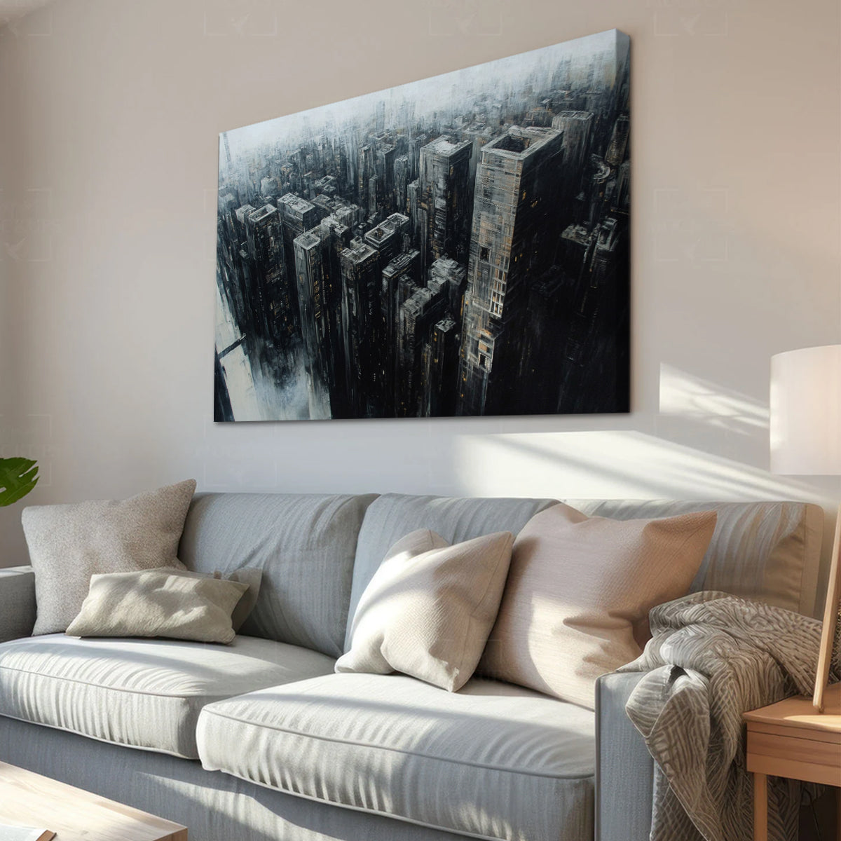 Urban Abyss Urbanism Abstract Canvas Wall Art