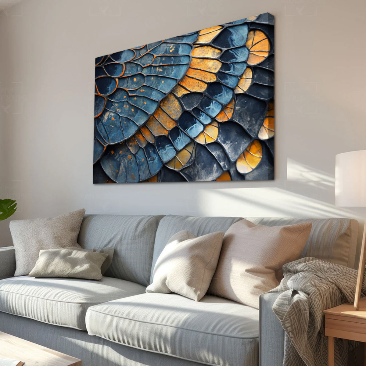 Textured Elegance Abstract Canvas Wall Art for Living Room