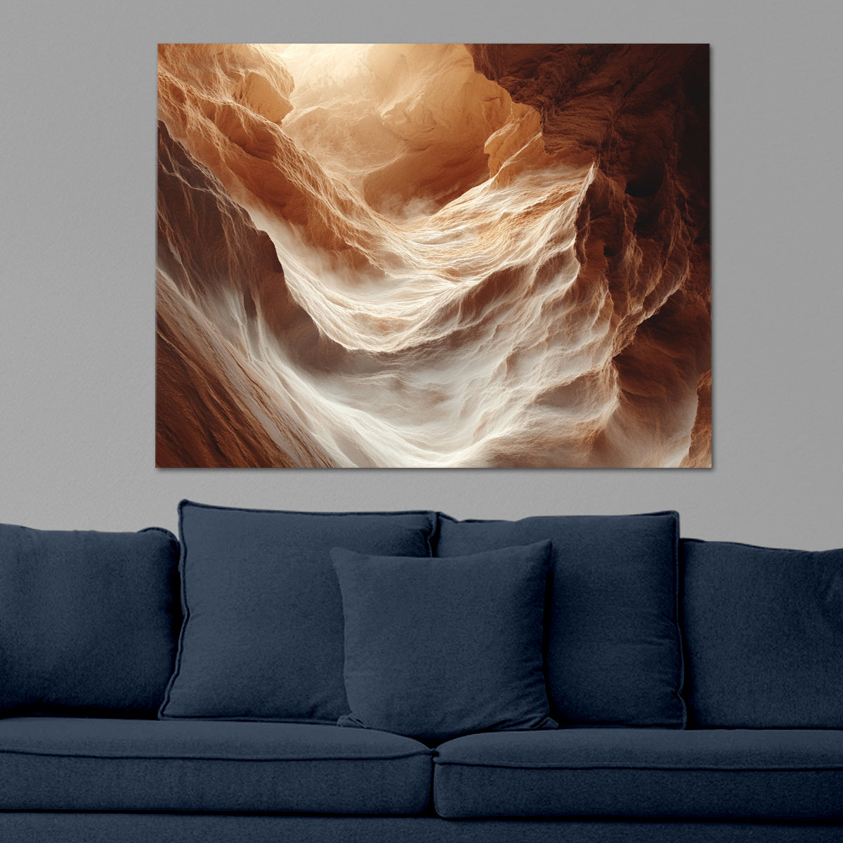 Whispers of the Canyon Geological Abstract Canvas Wall Art