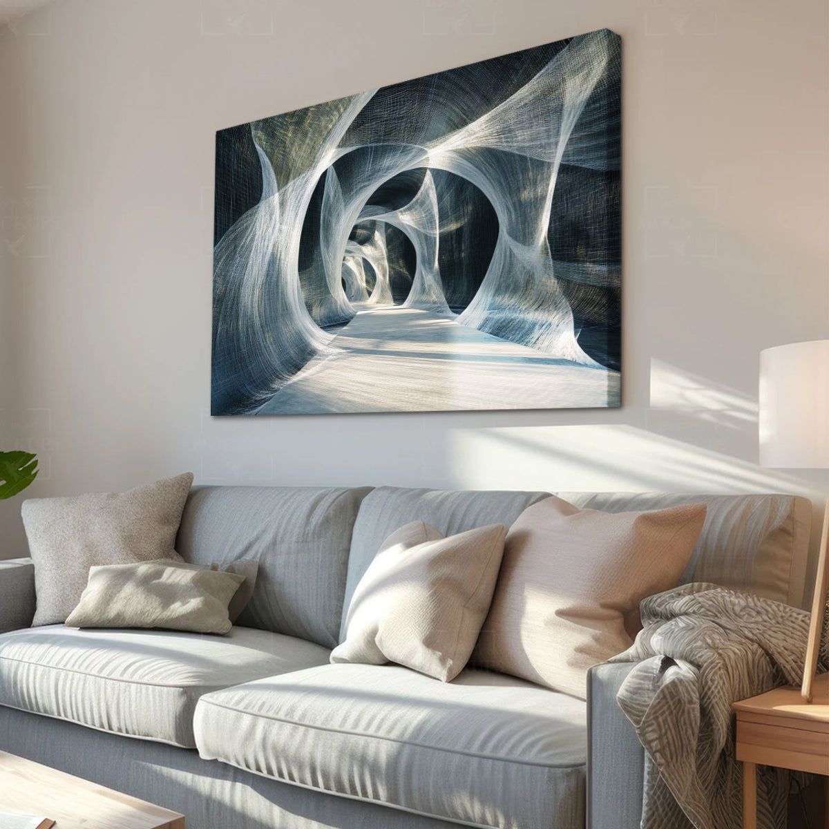 Ethereal Pathways Architecture Abstract Canvas Wall Art
