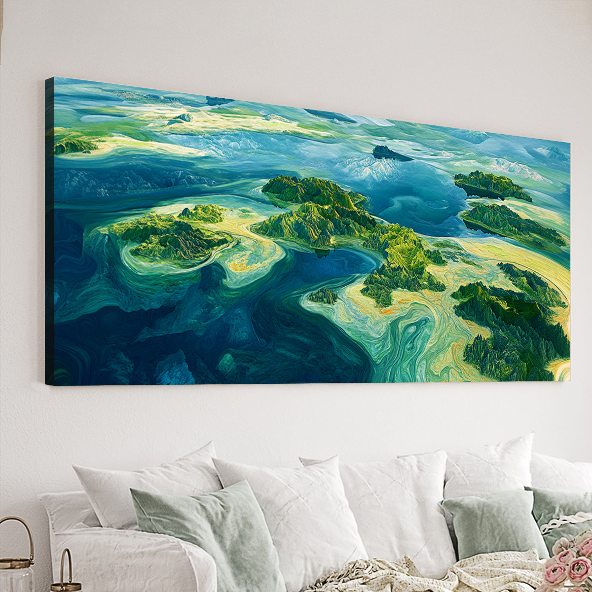 Islands of Serenity Landscape Abstract Canvas Wall Art