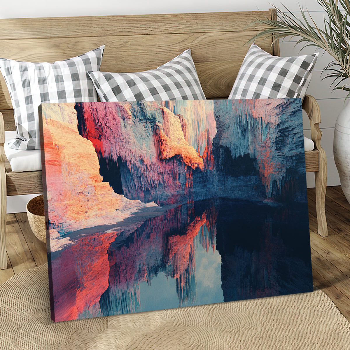 Echoing Canyons Landscape Abstract Canvas Wall Art