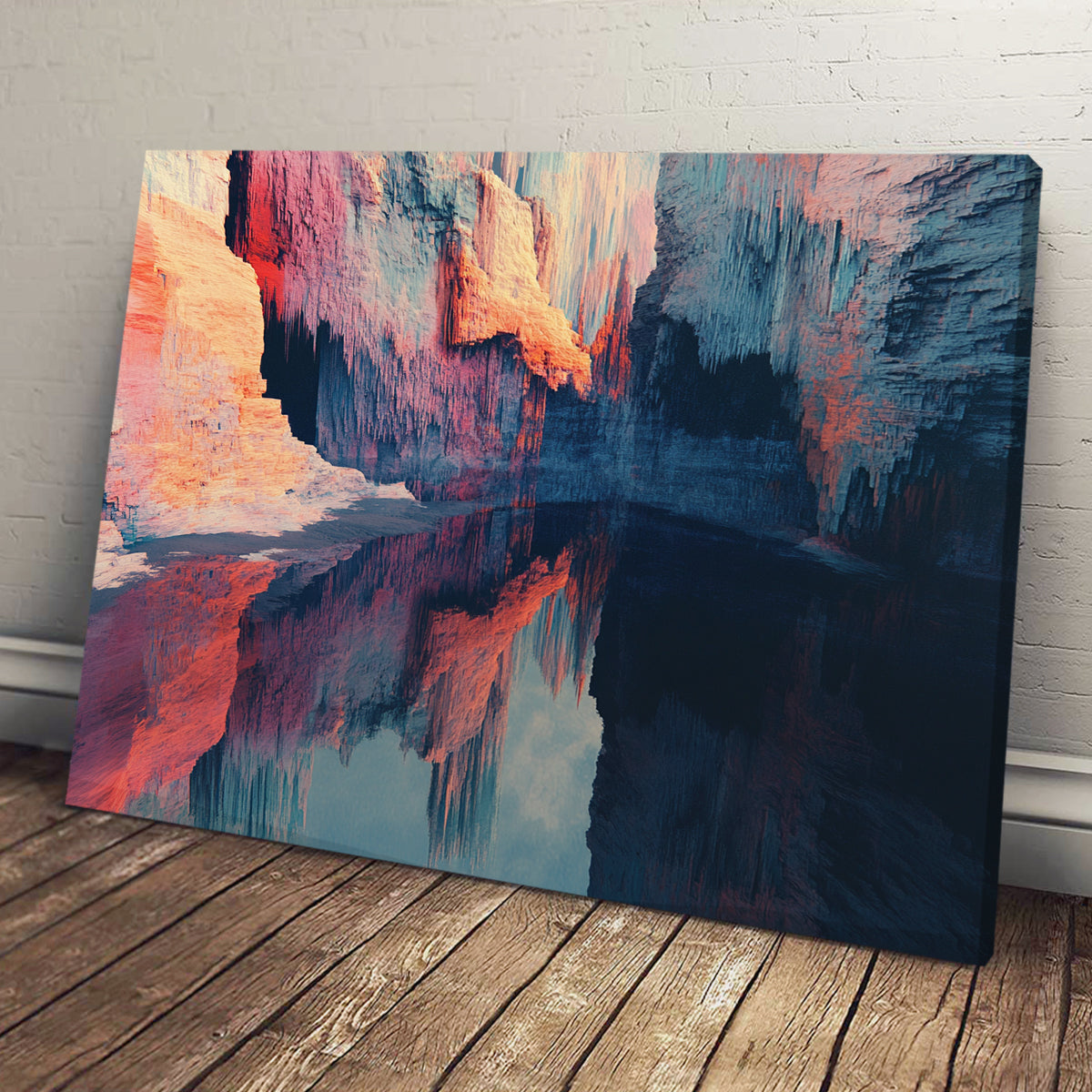 Echoing Canyons Landscape Abstract Canvas Wall Art