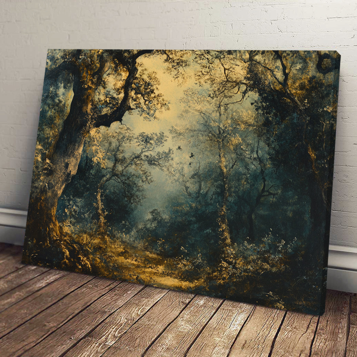 Enchanted Grove Nature Abstract Canvas Wall Art for Living Room