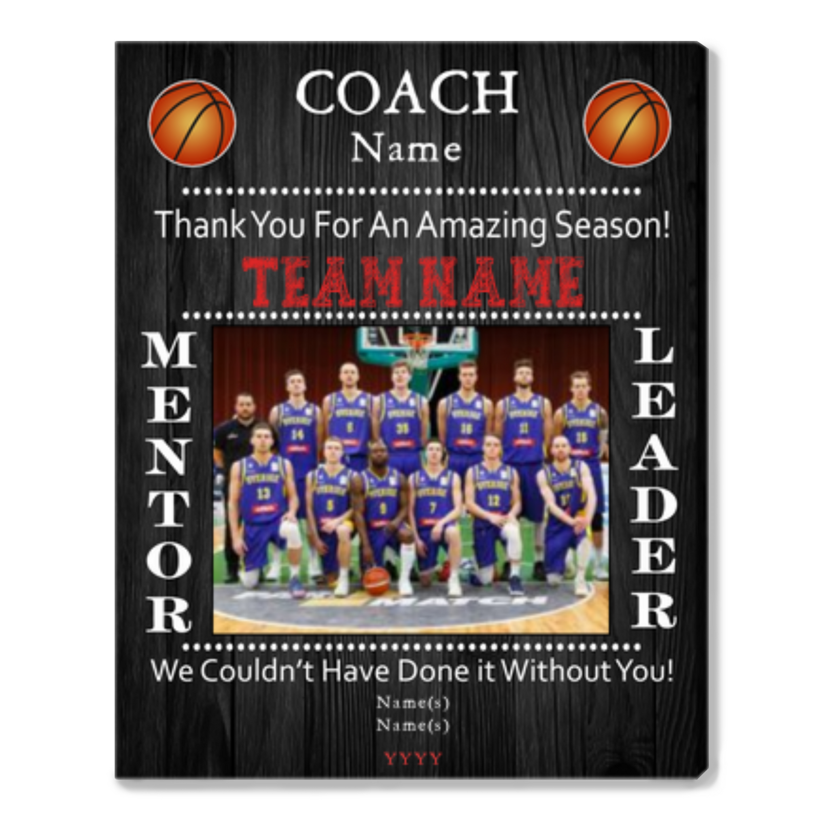 Basketball Coach Gift Basketball Team Gift Custom Best Coach Gift