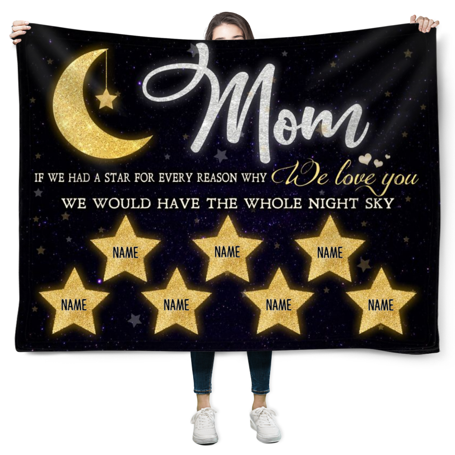 Personalized Blanket For Mom From Children Unique Gift For Mother's Day