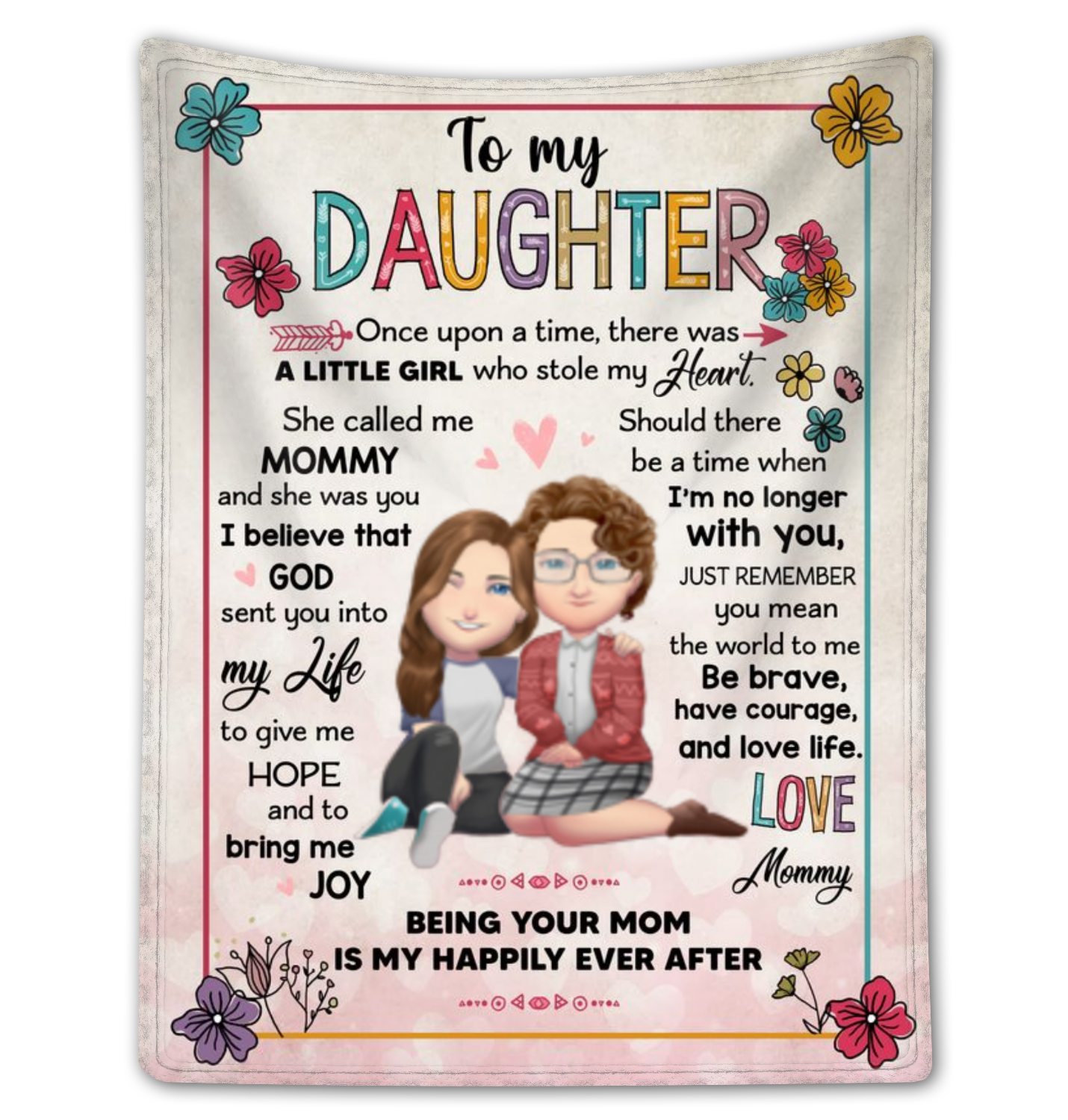 Personalized Graduation Gift For Daughter From Mom Fleece Blanket