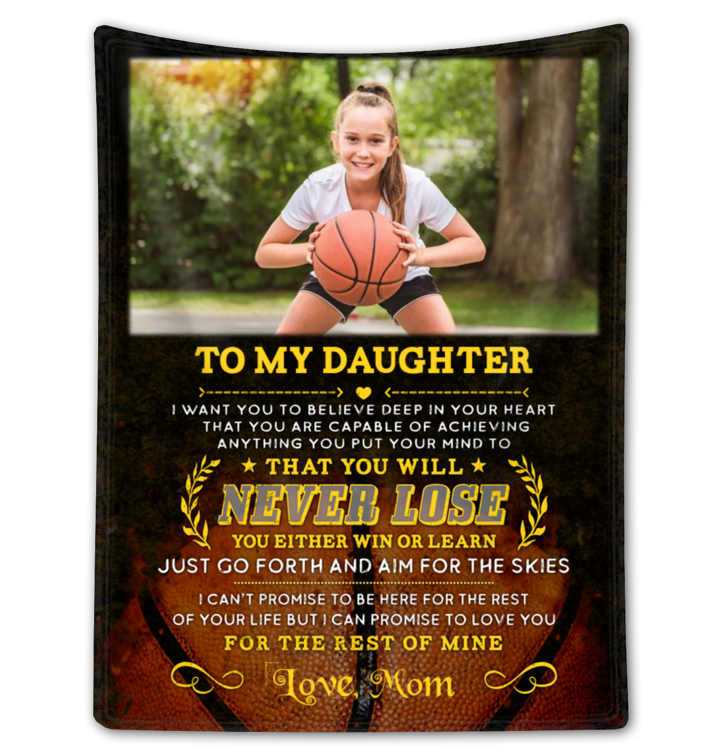 Personalized Basketball To My Daughter Blanket From Mom Dad Gift For Daughter