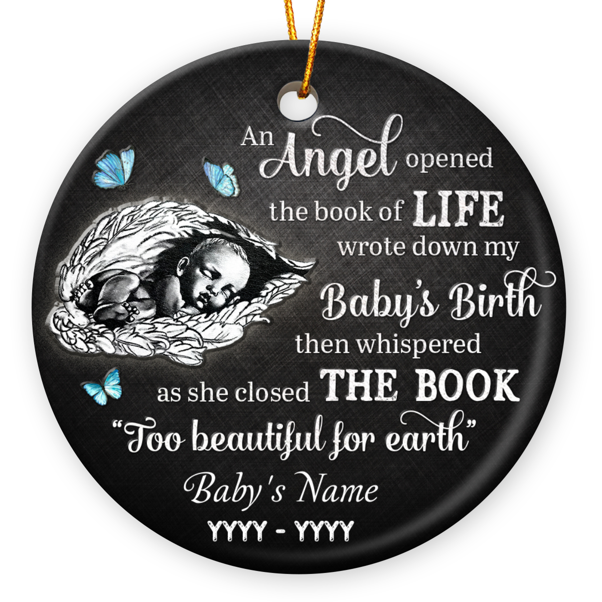 Sympathy Gift For Grieving Mom Custom Loss Of Infant Ornament