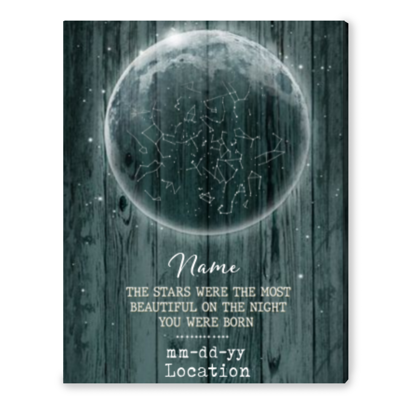 Personal Birthday Gift Custom Star Map The Day You Were Born Canvas Wall Art