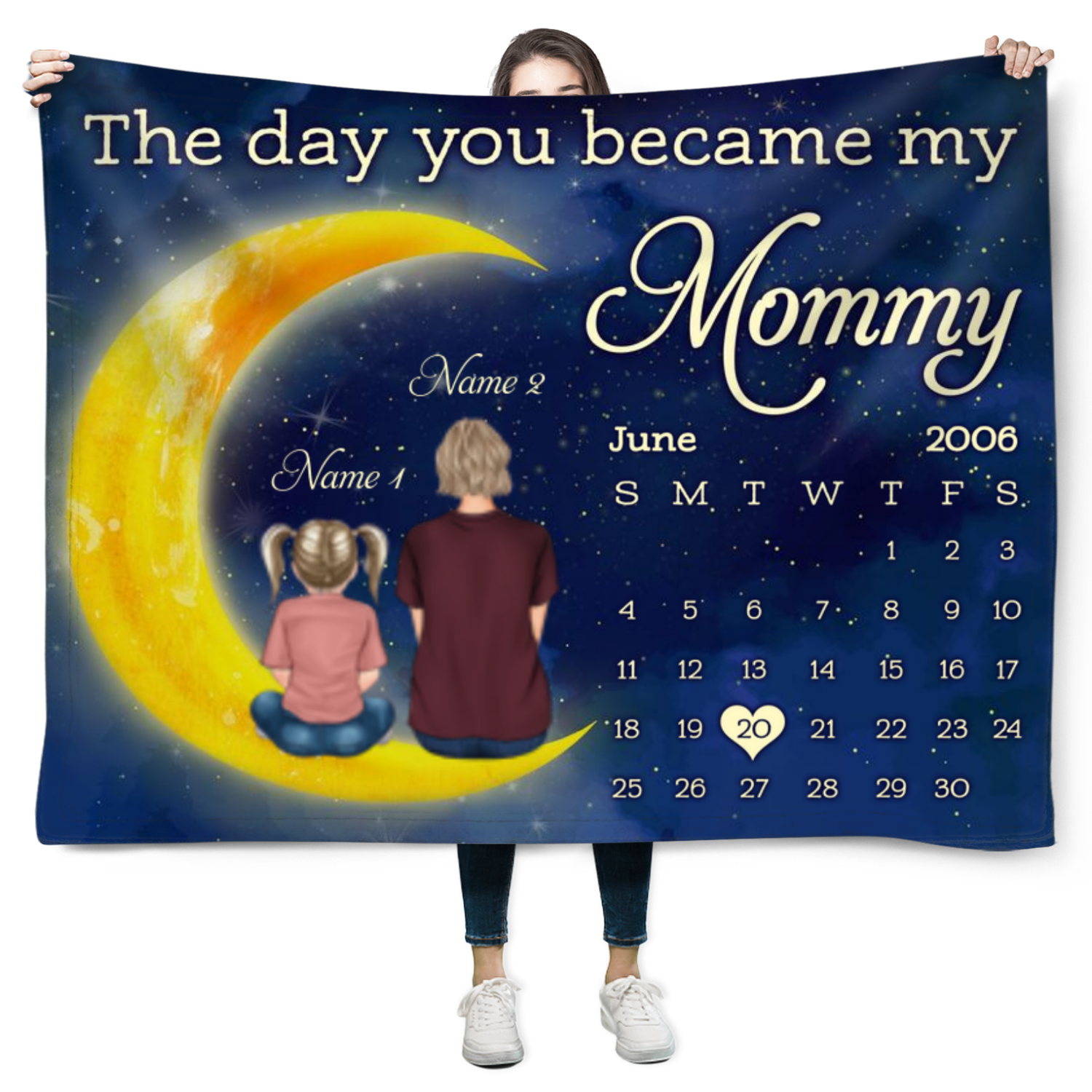 Custom The Day You Become My Mommy Blanket Unique Gift For Mother's Day