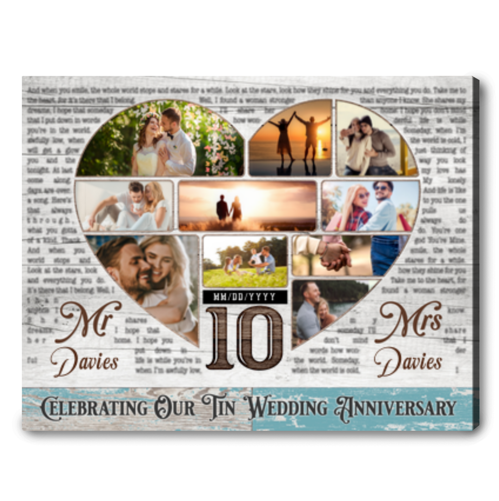 Happy 10th Wedding Anniversary Gifts For Husband 10th Wedding Anniversary
