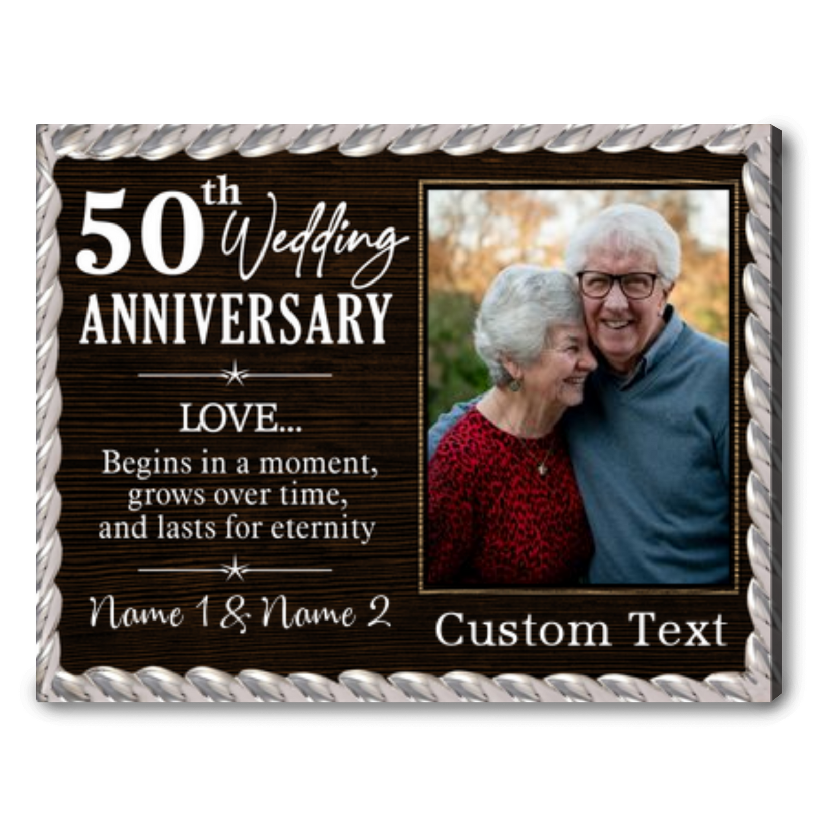 50th Wedding Anniversary Gifts For Parents Gold 50th Anniversary Gift Custom Photo