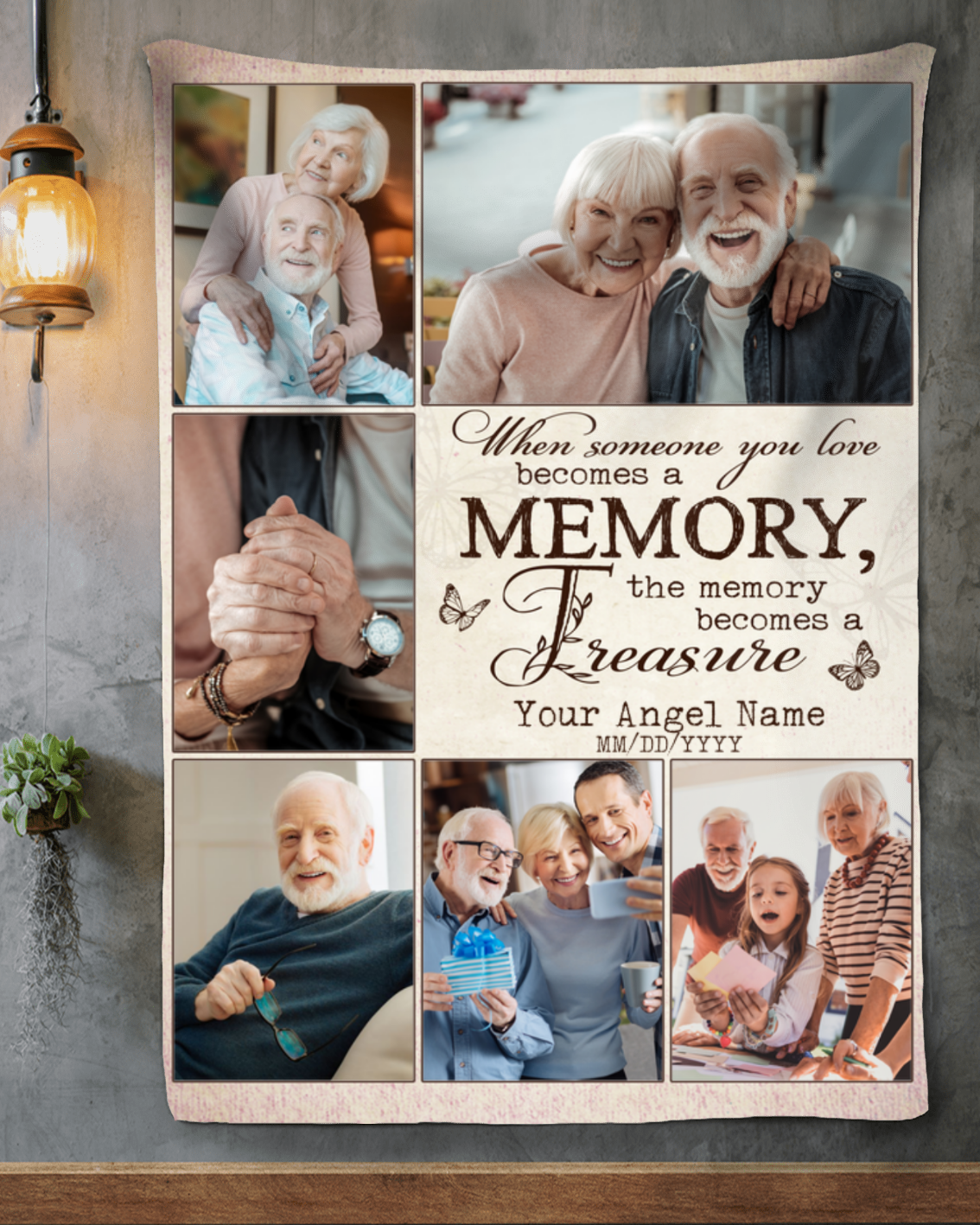 Personalized Memorial Blanket Sympathy Remembrance Blanket Gift 